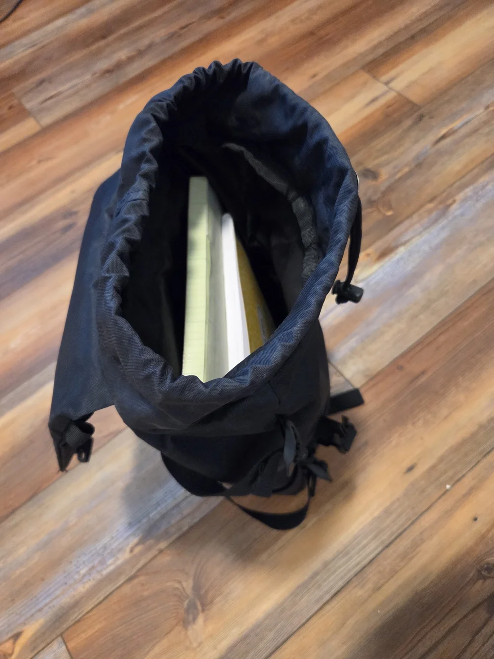 Topo Designs Black Roll-Top Backpack with Front Zip Pocket